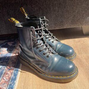 Dr. Martens 1460 Smooth Leather Lace Up Navy Boots